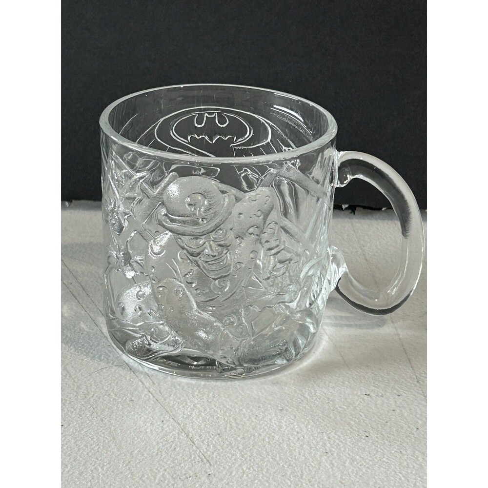 1995 McDonald’s Batman Forever The Riddler Glass Mug DC Comics Made in USA